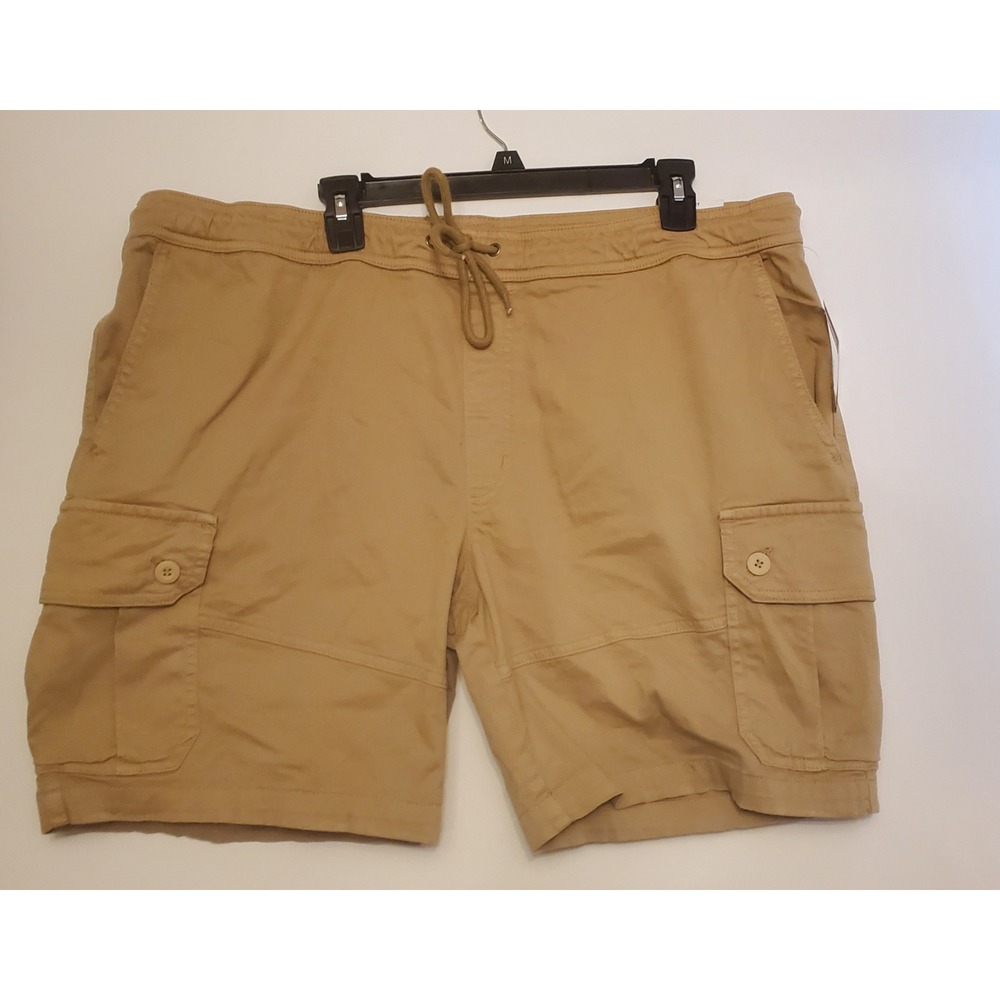 NWT Sun‎ + Stone Flat Front Cargo Shorts Mens Size XXL Dull Gold